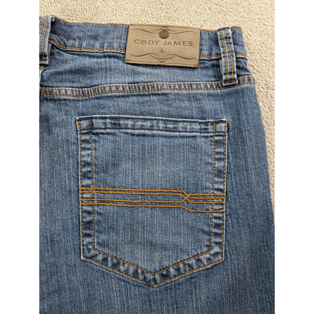 Cody James Mens Blue Medium Wash Straight Leg Stretch Denim Jeans 36x30 RN138823